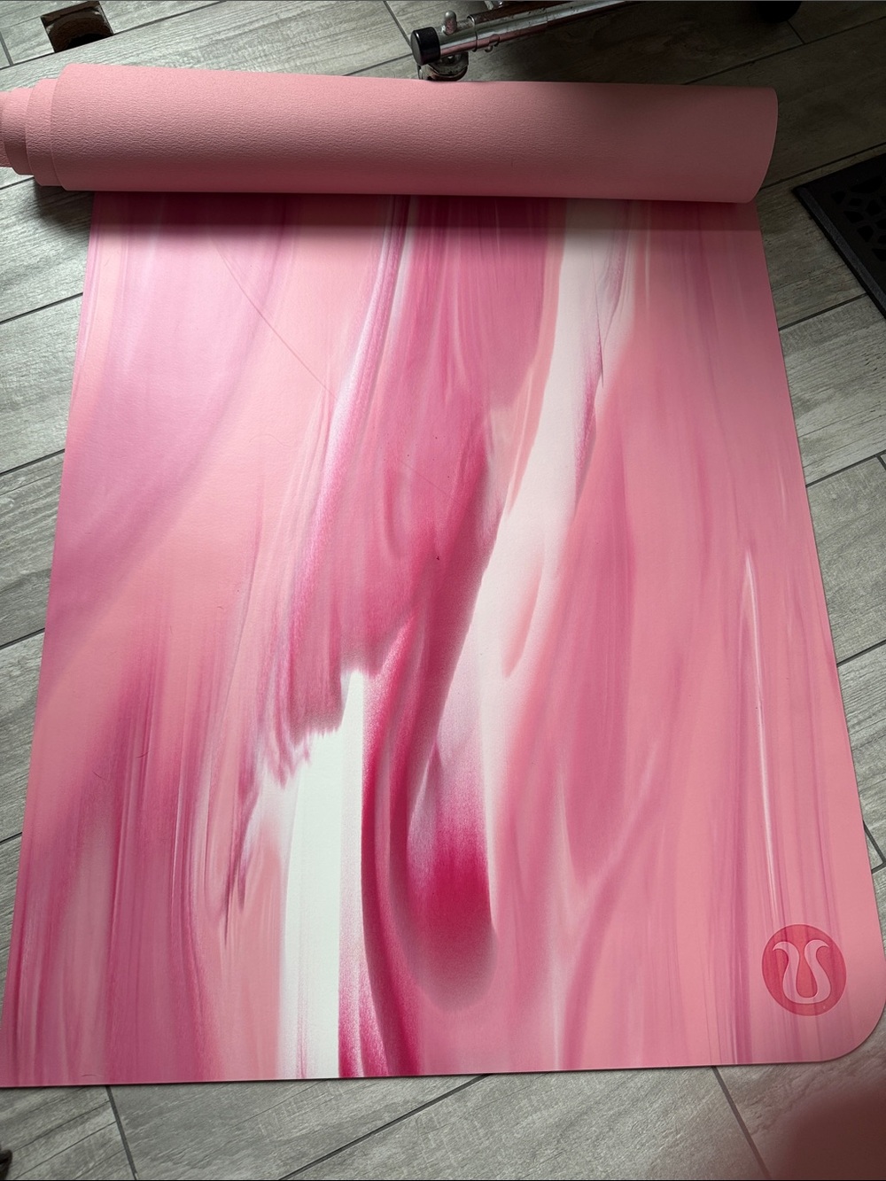 Pink Swirl Yoga Mat